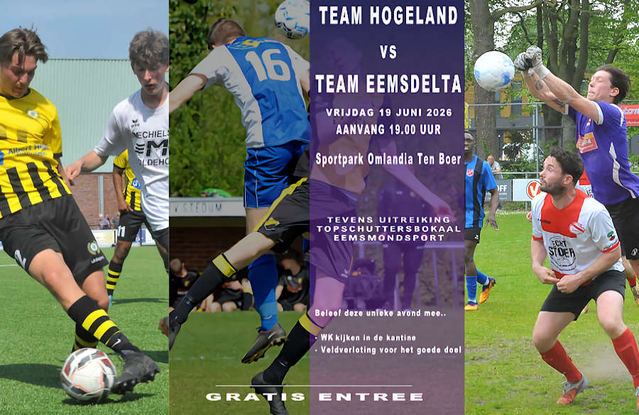 Team Hogeland vs Team Eemsdelta vrijdag 19 juni