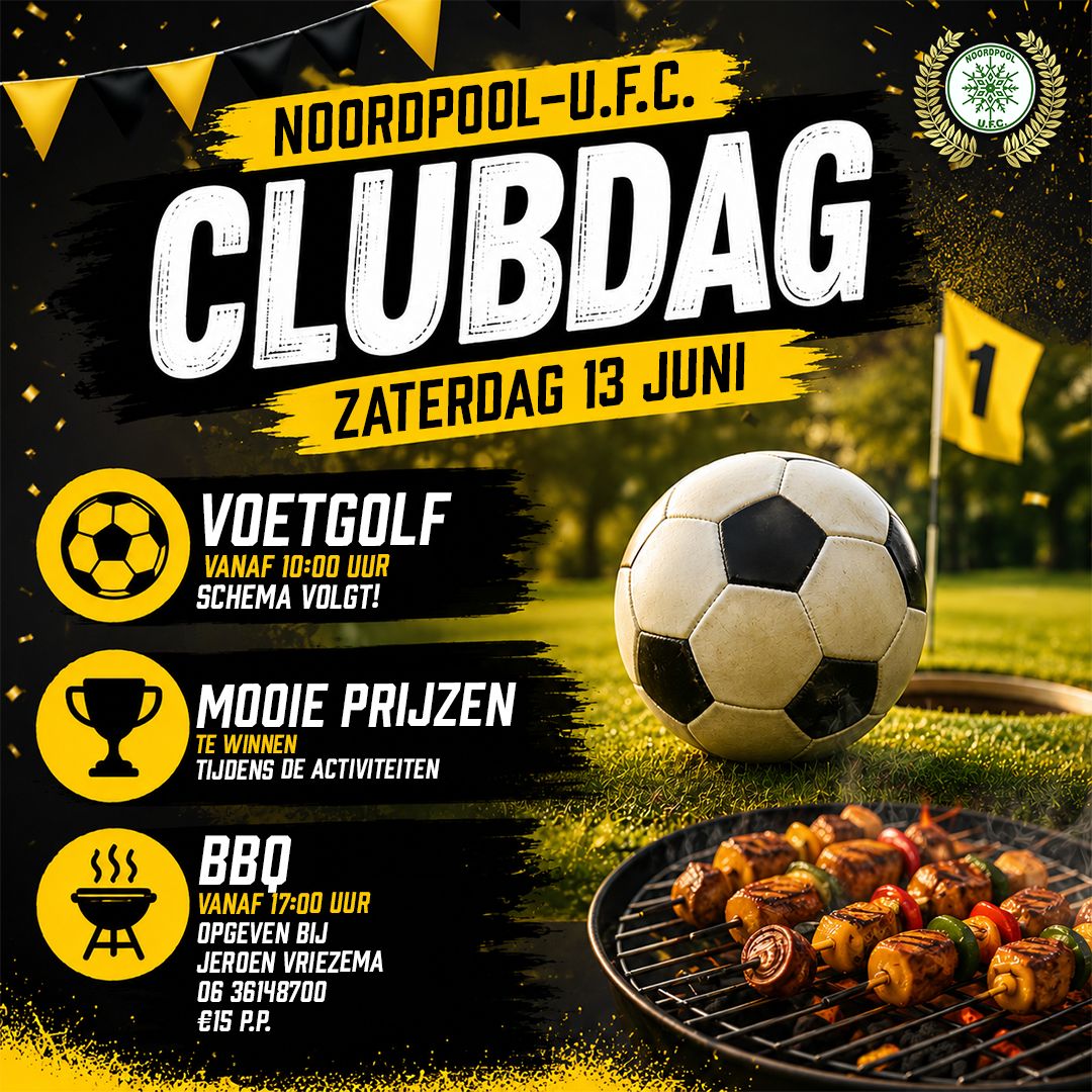 Clubdag Noordpool-U.F.C. zaterdag 13 juni