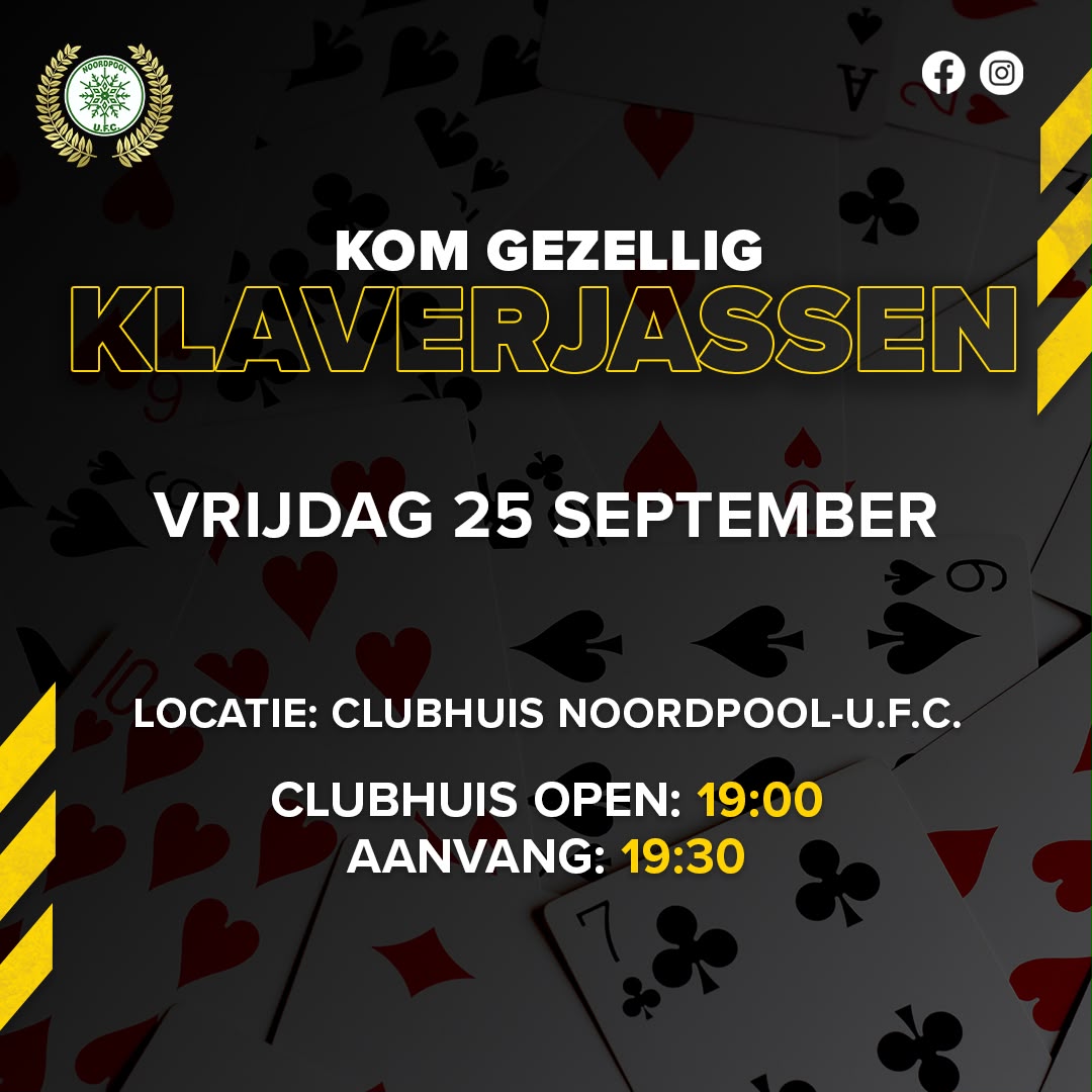 Klaverjassen 25 September