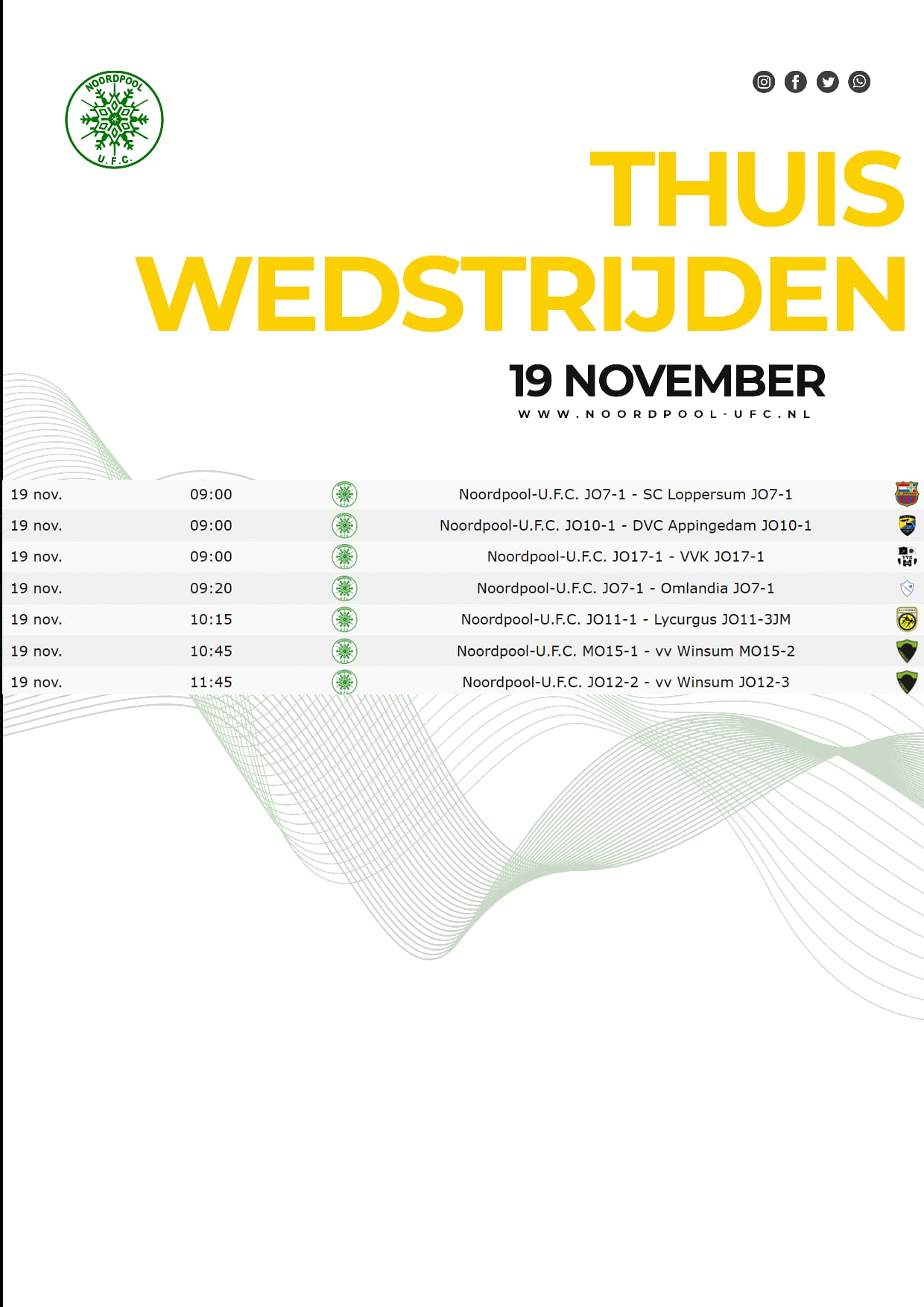Alle wedstrijden