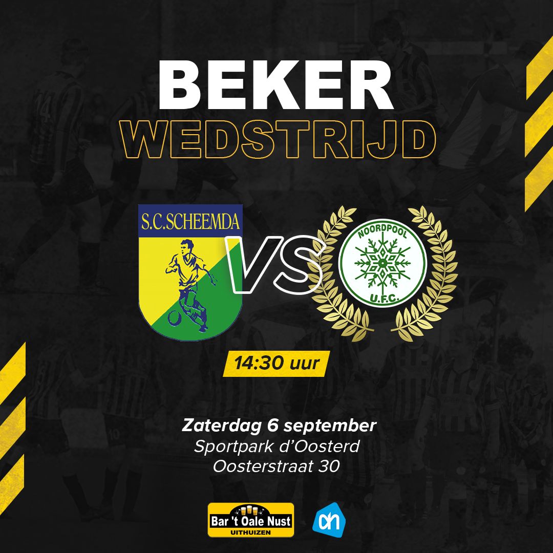 Bekerwedstrijd en Thuiswedstrijden 6 September