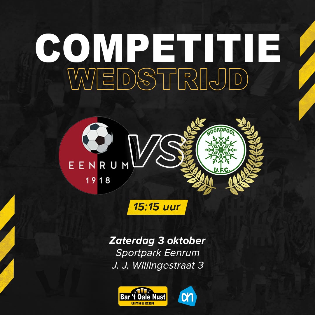 Competitieduel en Thuiswedstrijden 3 oktober