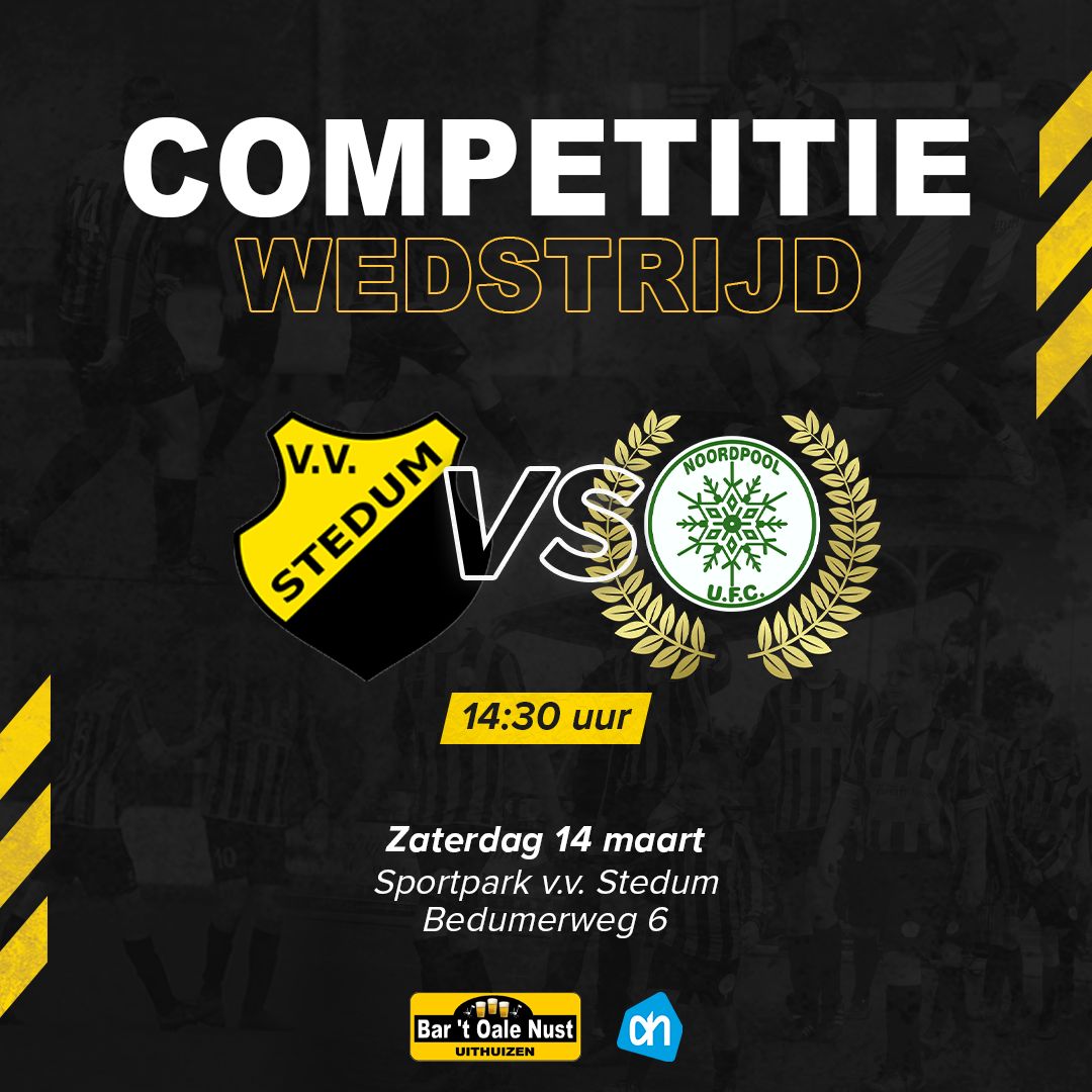 Competitieduel en Thuiswedstrijden 14 maart